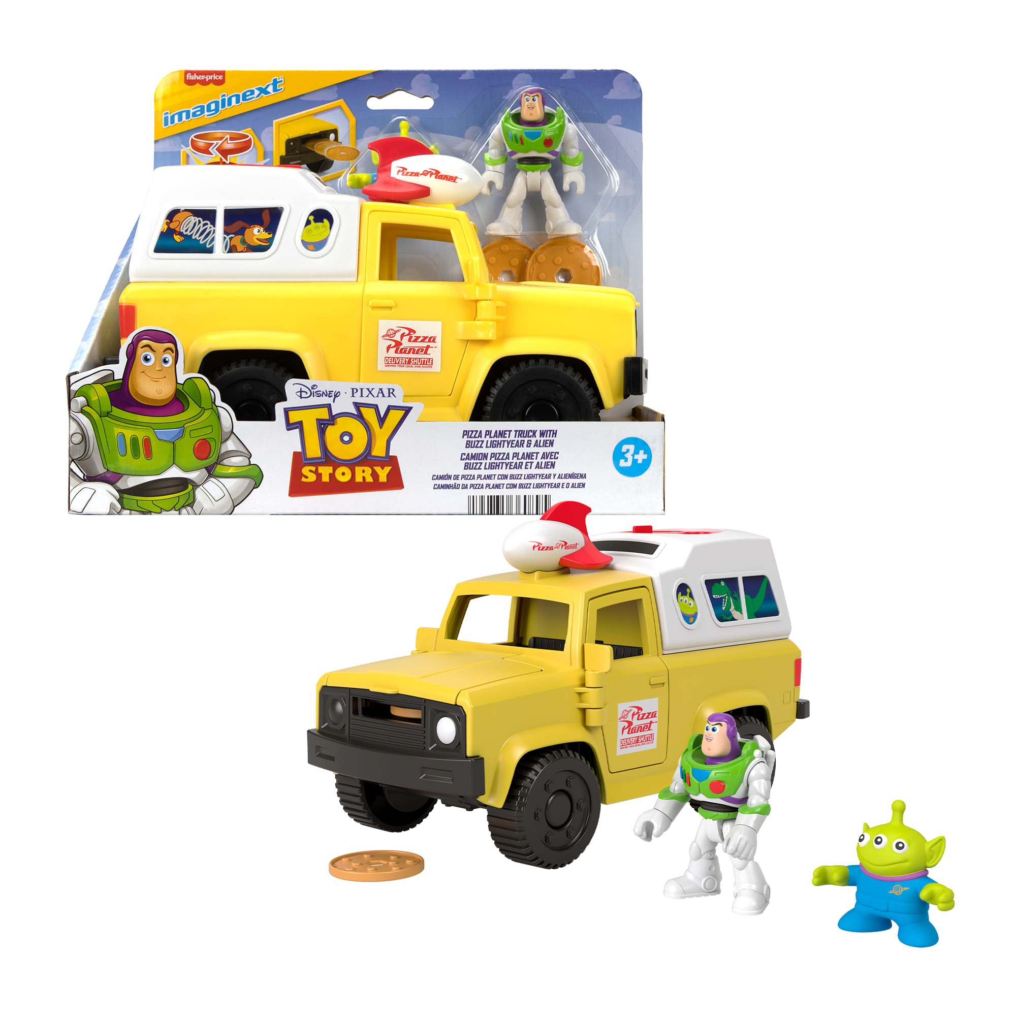 Imaginext Camioneta Pizza Planet Con Buzz Y Alien Toy Story-1